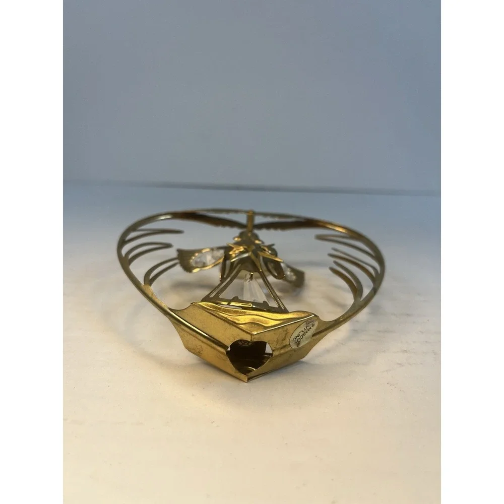 Vintage Gold Plated Angel Heart Holding a Star Suncatcher 1996 Mascot‎ Suction